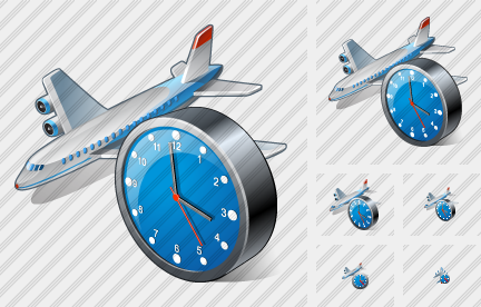 Icono Airplane Clock