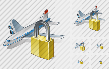 Airplane Locked Symbol