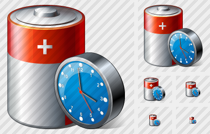 Battery Clock Symbol