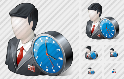 Icône Business User Clock