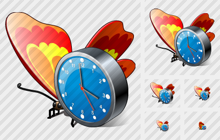 Icône Butterfly Clock