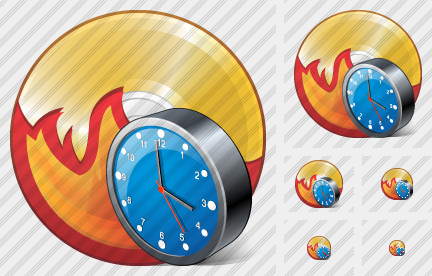 Icône CD Burn Clock