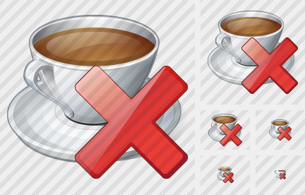 Icono Coffee Cup Delete