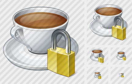 Coffee Cup Locked Symbol