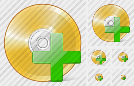 Icono Compact Disk Add