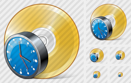 Icono Compact Disk Clock