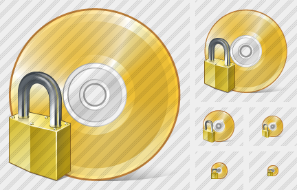 Compact Disk Locked Symbol