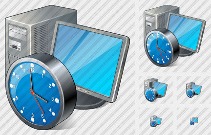 Icono Computer Clock