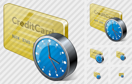 Icône Credit Card Clock