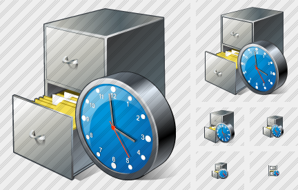 Icône Document Box Clock