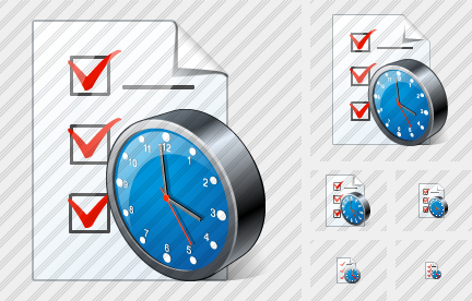 Document Task Clock Symbol