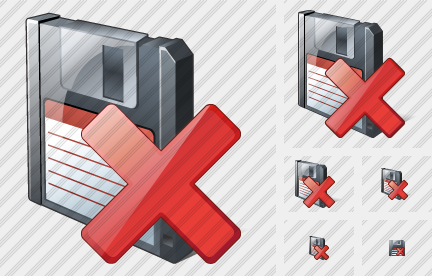 Floppy Disk Delete Symbol