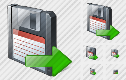 Icône Floppy Disk Export