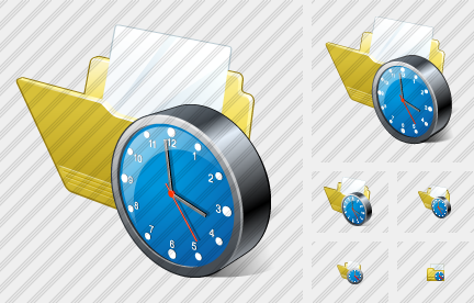 Icono Folder Document Clock