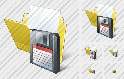 Icône Folder Document Save