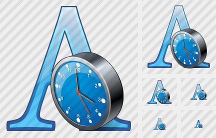 Icône Font Clock