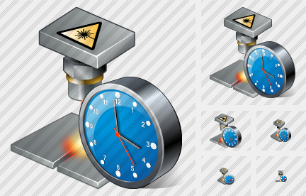 Laser Beam Clock Symbol