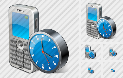 Mobile Phone Clock Symbol
