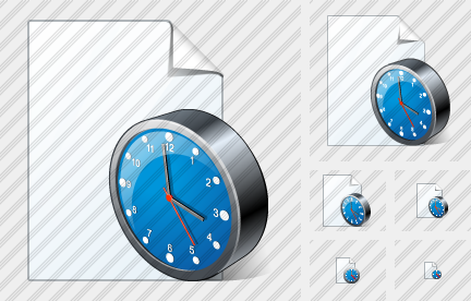 New Document Clock Symbol
