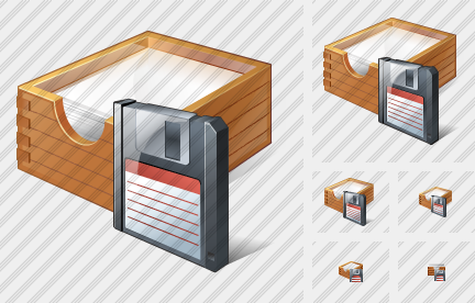 Icono Paper Box Save