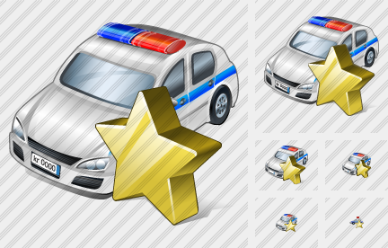 Police Car Favorite Symbol