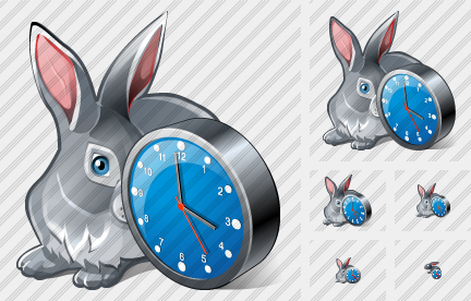Icône Rabbit Clock
