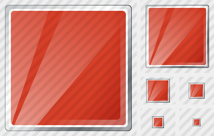 Icône Rectangle Red