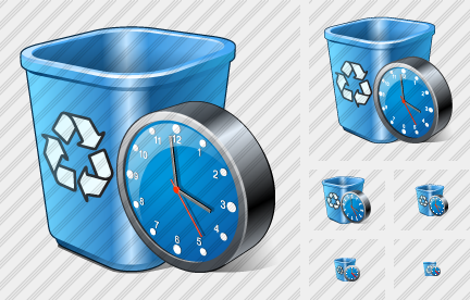 Icono Recycle Bin Clock