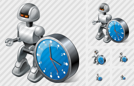 Robot Clock Symbol