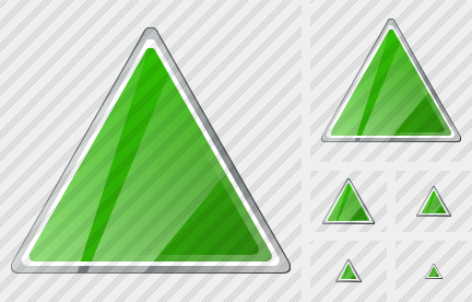 Иконка Треугольник Зелёная