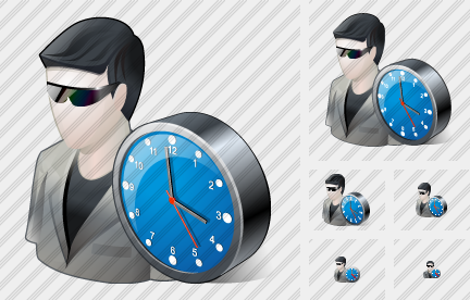 Icono User Sun Glasses Clock