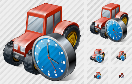 Icono Wheeled Tractor Clock