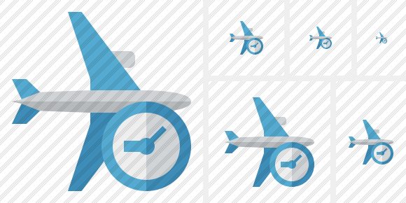 Icono Airplane Horizontal Clock