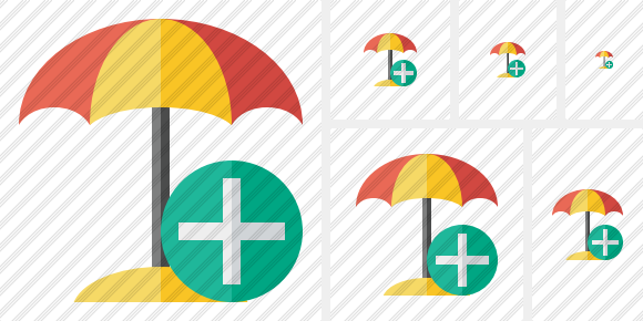 Beach Umbrella Add Symbol
