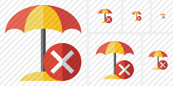 Icona Beach Umbrella Rimuovi