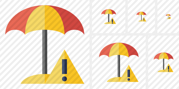 Icône Beach Umbrella Warning