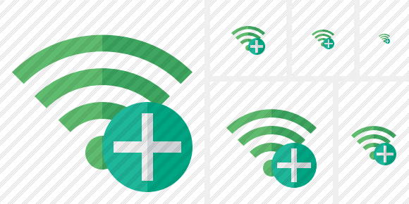 Icona Wi Fi Green Aggiungi