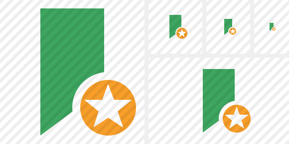 Icono Bookmark Green Star