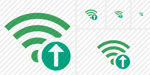 Icono Wi Fi Green Upload