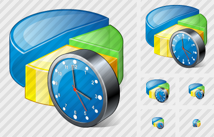 Icona Grafico a Torta Orologio