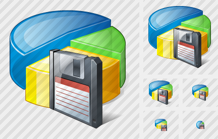 Pie Chart Save Symbol