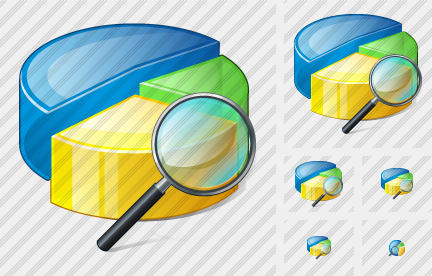 Icône Pie Chart Search 2