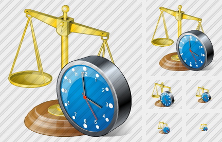 Scales Clock Icon