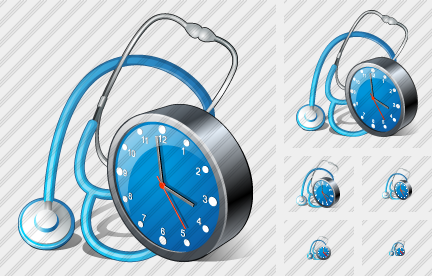 Icône Stethoscope Clock